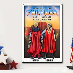 So Many In The Thunder Yet I Found You and You Found Me, Personalized 2 Layers Wood Sign, Gifts for Him/Her - Wood Sign - GoDuckee