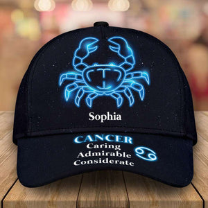 Zodiac Personalized Classic Cap With Custom Zodiac Sign and Characteristics - Classic Cap - GoDuckee