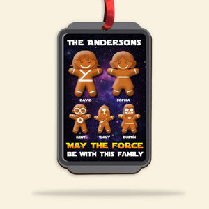 Family May The Force Be With This Family, Personalized Wood Ornament - Ornament - GoDuckee