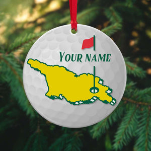 Golf Destination, Personalized Ceramic Ornament For Golfers - Ornament - GoDuckee