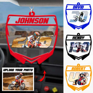 Motocross Personalized Flat Car Ornament - Ornament - GoDuckee