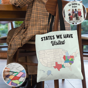 Personalized Tote Bag States We Have Visited - Tote Bag - GoDuckee