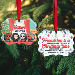 Sisters Forever - Personalized Christmas Ornament - Christmas Gift For Best Friends, Soul Sisters - Ornament - GoDuckee