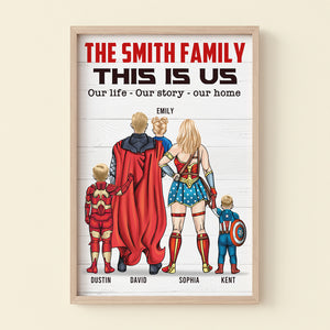 Family, This Is Us - Personalized Canvas Print For Families - Poster & Canvas - GoDuckee