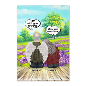 Personalized Memories Of Husband/Him in Heaven Husband Wish You Were Here - I Am With You Always Custom Wall Art - Poster & Canvas - GoDuckee