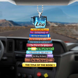 Custom Book Tittle - Personalized Stack Book Keychain - Gift For Book Lovers - Ornament - GoDuckee