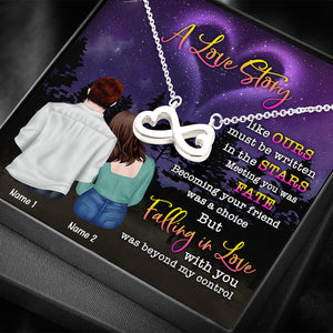 Couple A Love Story Like Ours - Personalized Message Card Jewelry - Gift for Him/Her - Couple Shoulder to Shoulder - Jewelry - GoDuckee