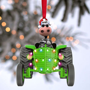 Tractor Duck - Personalized Christmas Ornament, Christmas Gift For Farmer - Ornament - GoDuckee