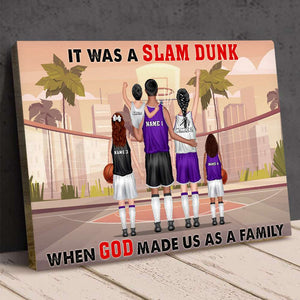 Personalized Basketball Family Poster - It Was A Slam Dunk - Poster & Canvas - GoDuckee
