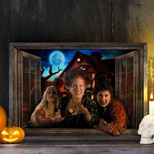 Halloween Villainous Witches Canvas Print, Horror Home Decor - Poster & Canvas - GoDuckee