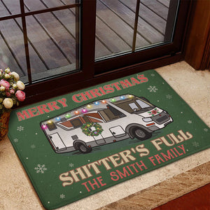 Custom Christmas Camper Doormat - Merry Christmas Shitter's Full - Doormat - GoDuckee