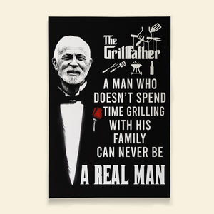 Personalized Grilling Dad Canvas Print - The Grillfather - Poster & Canvas - GoDuckee