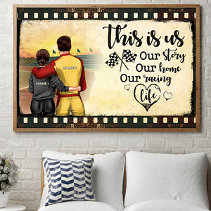 Personalized Racing Couple - Film Frame Canvas Prints - This Is Us, Our Story, Our Home, Our Racing Life dtracing2104 - Poster & Canvas - GoDuckee
