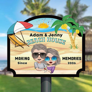 Couple Together and Making Memories, Personalized Metal Sign, Gifts for Him, Her - Metal Wall Art - GoDuckee