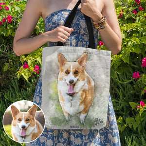 Custom Tote Bag Yellow Dog - Tote Bag - GoDuckee