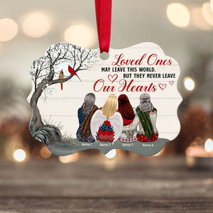 Heaven Loved Ones May Leave This World - Personalized Ornament - Memorial Gift for Loss of Friends - Ornament - GoDuckee