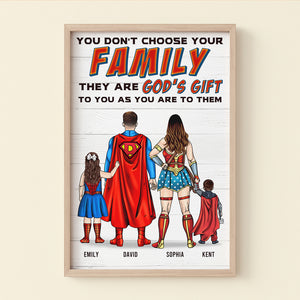 Family, Personalized Canvas Print, Family Is God's Gift To You, Unique Home Decor - Poster & Canvas - GoDuckee