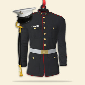 Military Uniform, Personalized Acrylic Ornament, Military Christmas Decor - Ornament - GoDuckee