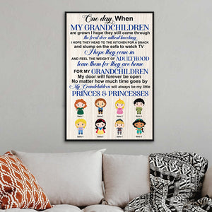 Personalized Princes and Princesses Poster - Grandma - One Day When My Grandchildren - Poster & Canvas - GoDuckee