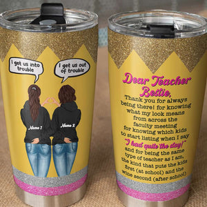 Personalized Teacher Besties Tumbler - Dear Teacher Bestie - Tumbler Cup - GoDuckee