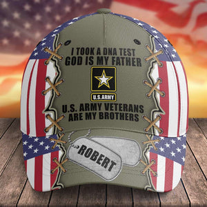 I Took A DNA Test God Is My Father, Personalized Veteran Classic Cap, Military Gift for Brothers - Classic Cap - GoDuckee
