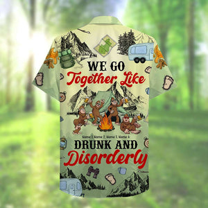 We Go Together Like - Camping Bigfoot - Personalized Hawaiian Shirt - Gift For Friends - Hawaiian Shirts - GoDuckee