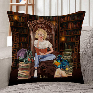 Book In A World Of Bookworms Be A Book Dragon Personalized Pillow - Pillow - GoDuckee