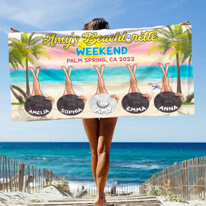 Party Beachlorette Weekend - Personalized Beach Towel - Gifts For Best Friends, Salty Sisters, Besties - Beach Towel - GoDuckee