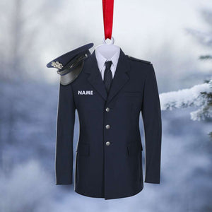 Airforce Uniform Ornament - Personalized Christmas Ornament, Christmas Gift For Airforce Veteran - Ornament - GoDuckee