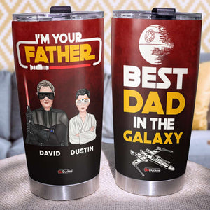 Best Dad In The Galaxy, Personalized Tumbler, Gifts for Dad, Grandpa, Dad Kids In The Galaxy - Tumbler Cup - GoDuckee