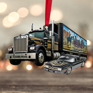 Personalized Gift Ideas For Trucker and car 1 Personalized Flat Ornament - Ornament - GoDuckee