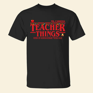 Personalized Christmas Teacher's Shirt, It's Fine Everything Is Fine - Shirts - GoDuckee