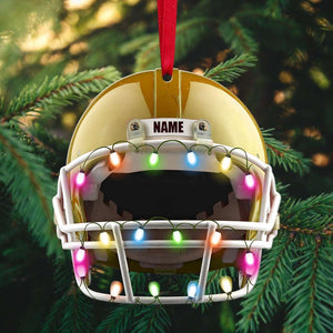 American Football Helmet - Personalized Christmas Ornament - Ornament - GoDuckee
