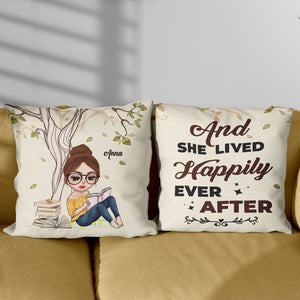 Book And She Lived Happily Ever After Personalized Pillow - Pillow - GoDuckee