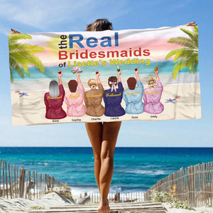 The Real Bridesmaid, Personalized Beach Towel, Gifts for Bridesmaids, Besties - Beach Towel - GoDuckee