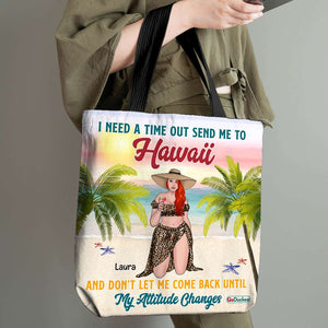 Don't Let Me Comeback Until My Attitude Changes - Personalized Tote Bag - Gift for Girls - Girl Sun Tanning - Tote Bag - GoDuckee