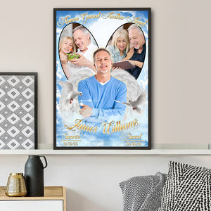 Custom Memories Of Dad and Mom Photo Poster - Gained Another Angel - Poster & Canvas - GoDuckee