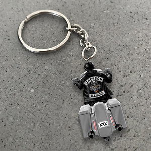 Biker Motorcycle Racing Personalized Keychain - Keychains - GoDuckee