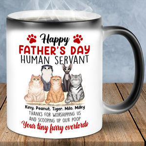 Thanks for Worshipping and Scooping Poop Up, Personalized Magic Mug, Gifts for Cat Lovers - Magic Mug - GoDuckee