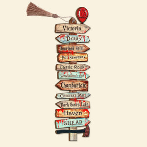 Horror Fiction - Personalized Wooden Bookmark - Gift for Horror Fans - Bookmarks - GoDuckee