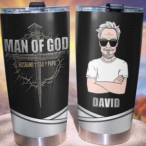 Personalized Man Tumbler - Jesus Man Of God - Tumbler Cup - GoDuckee
