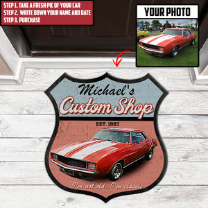 Shape Doormat - Custom Muscle Car Photo - I'm Not Old I'm Classic - Doormat - GoDuckee