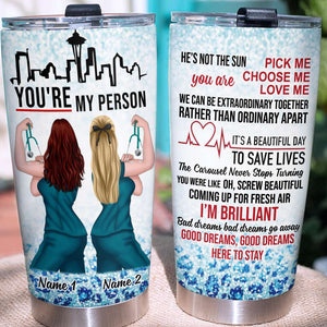 Personalized Nurse Strong Tumbler - Bestie Friends You Are My Person Fol9-Vd1 - Tumbler Cup - GoDuckee