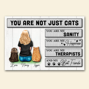 You Are Not Just Cats - Personalized Wood Sign Stand - Wood Sign - GoDuckee
