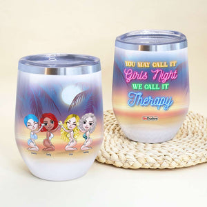 Personalized Bikini Sister Dolls Wine Tumbler - You May Call It Girls Led Night - Cool Summer Girls frd2104 - Wine Tumbler - GoDuckee