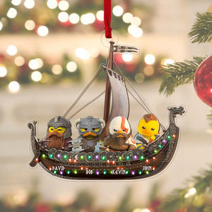 Viking Duck, Personalized Acrylic Ornament, The Viking Journey - Ornament - GoDuckee