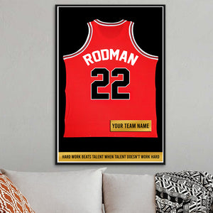 Basketball Jersey with Custom Quote Poster - Poster & Canvas - GoDuckee