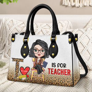 Teacher Boss Mascot, Personalized Leather Bag, Gift for Teachers - Leather Bag - GoDuckee