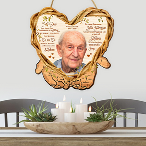 Personalized Memorial Wood Sign For The Loss Of Loved One, Your Hand That Holds Mine Is So Strong - Wood Sign - GoDuckee