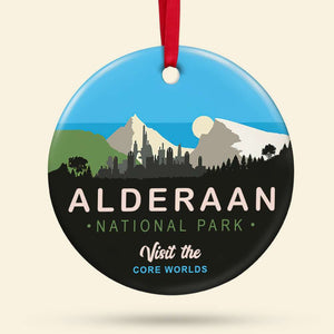 Personalized Planet Ceramic Ornament, Tatooine National Park Twice The Sun, Twice The Fun, Christmas Gift - Ornament - GoDuckee